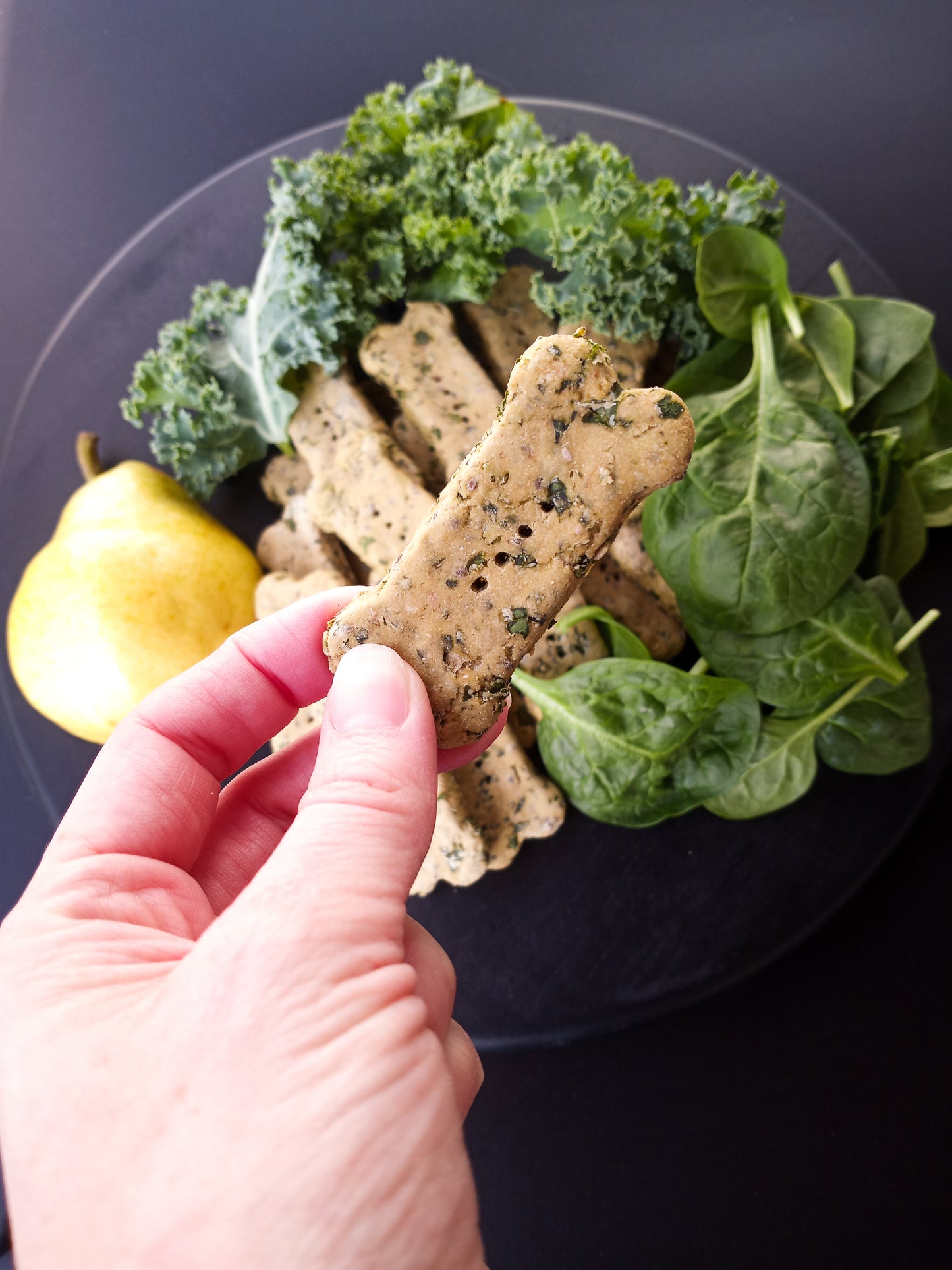 Farmers Market Biscuits with Pear, Spinach & Kale