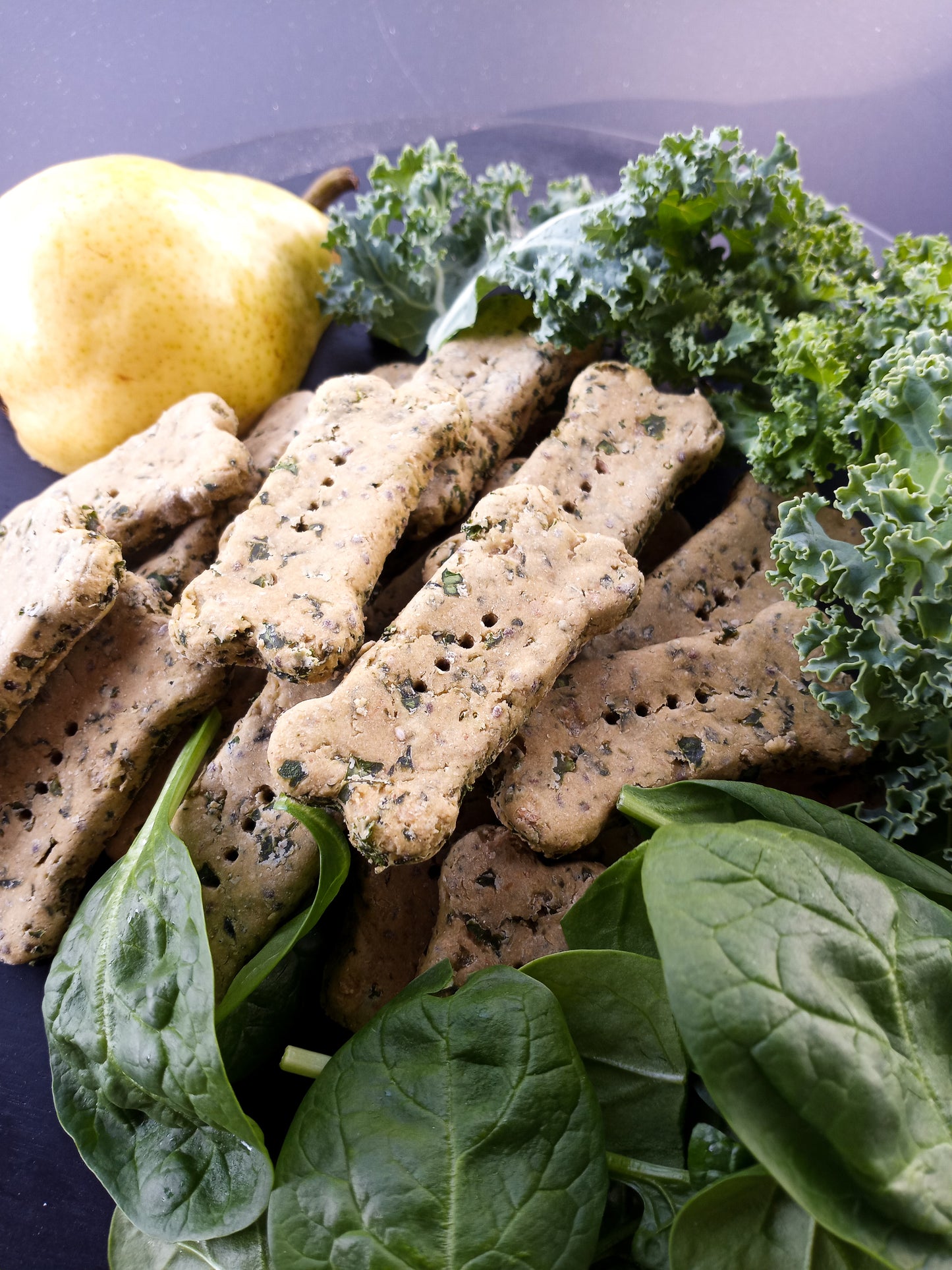 Farmers Market Biscuits with Pear, Spinach & Kale