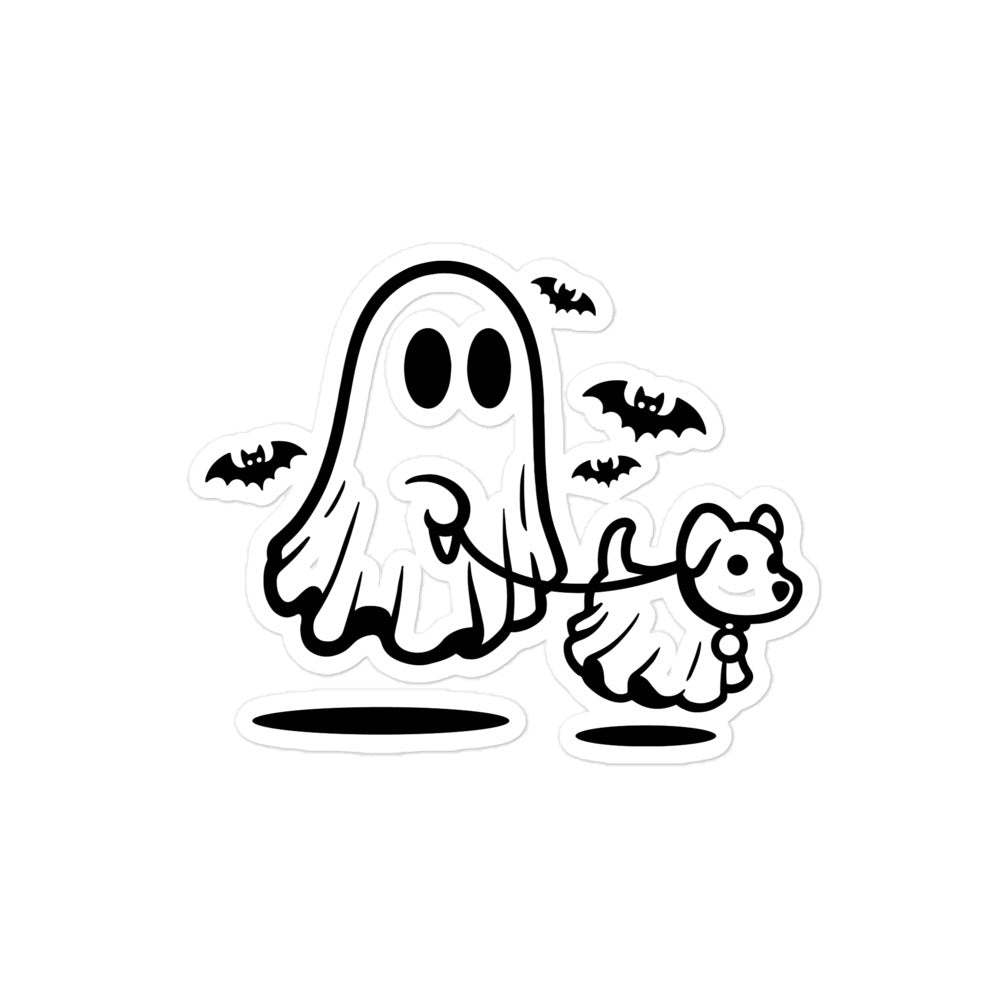 Ghostie and Pup Sticker
