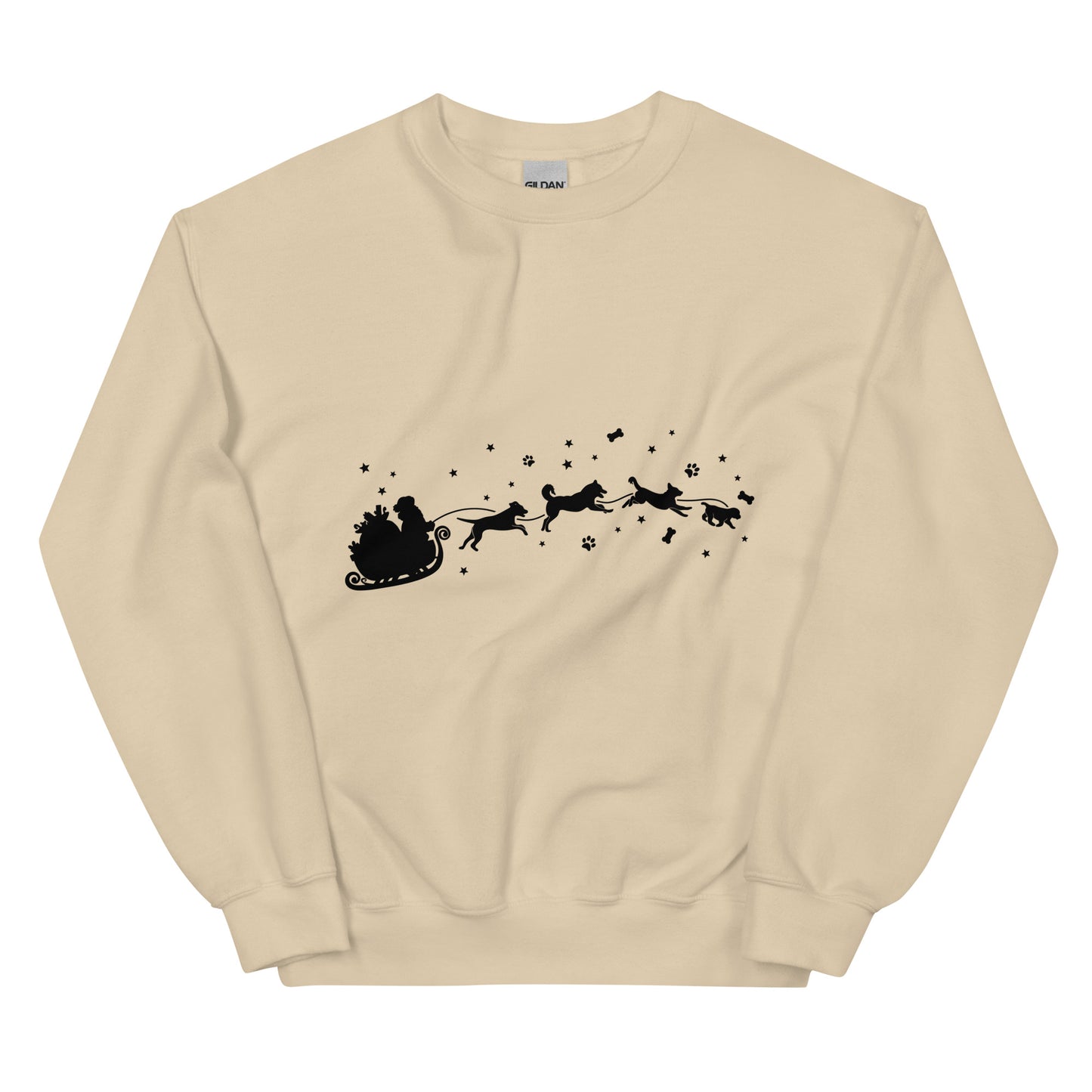 Santa's Puppy Sleigh Unisex Sweatshirt