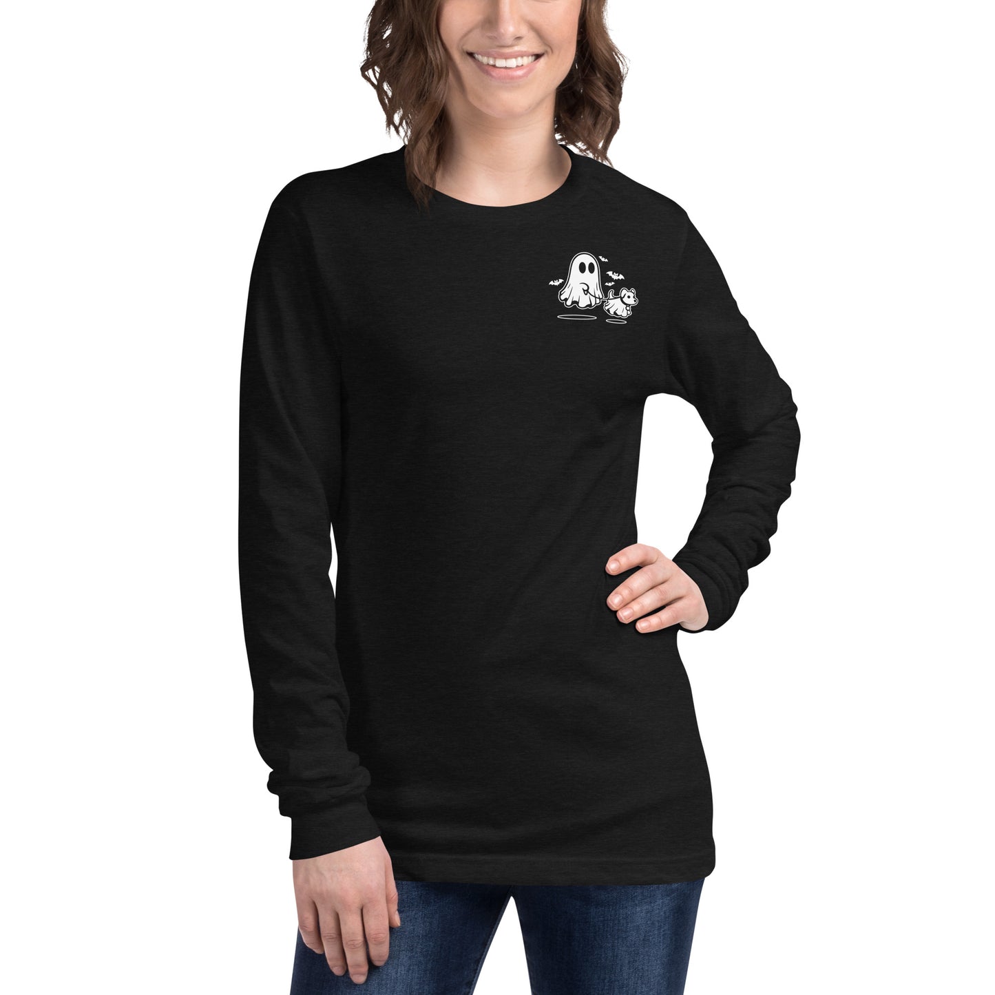 Ghostie with Pup Unisex Long Sleeve Tee