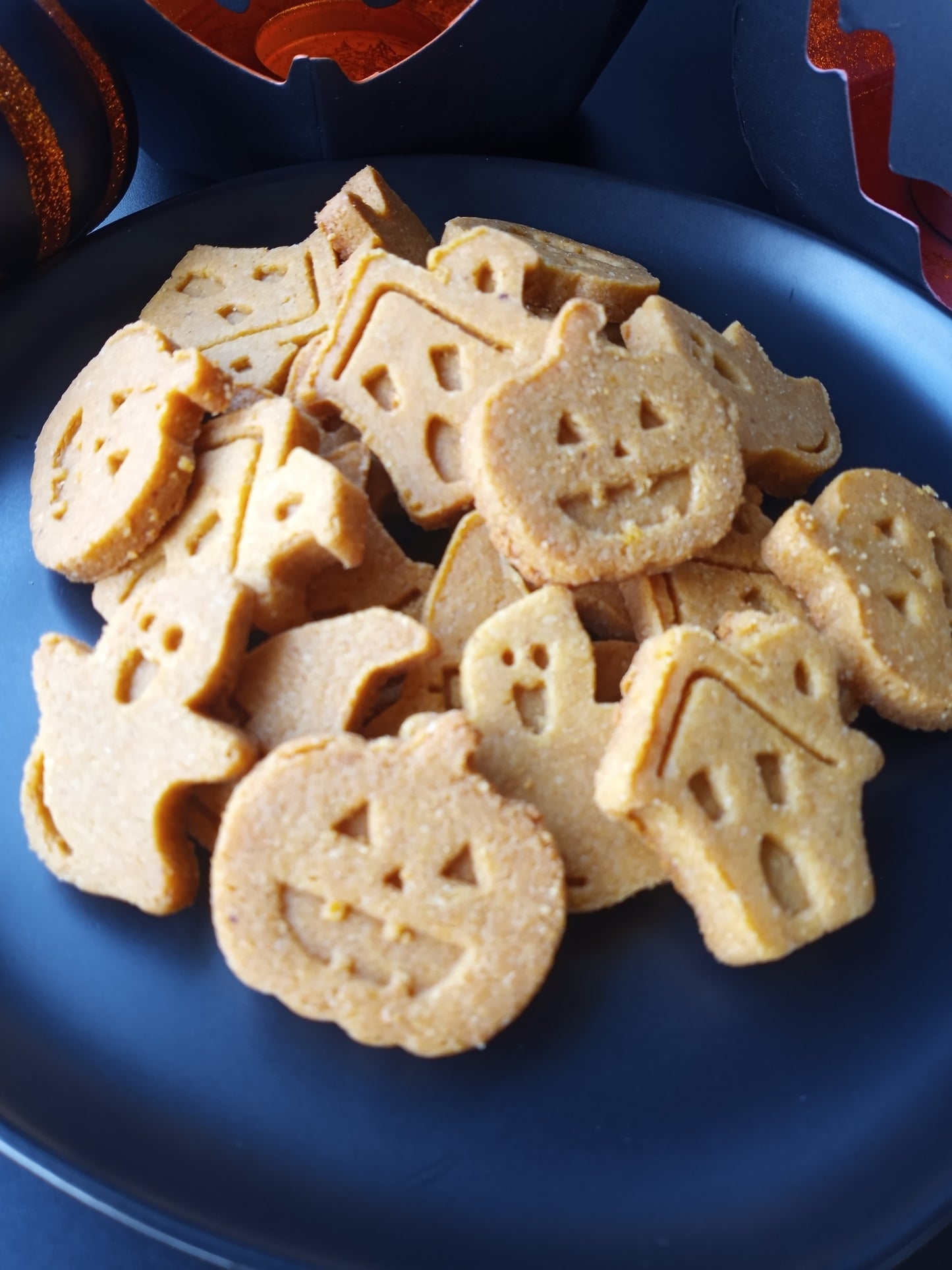 Grain Free PB & Pumpkin Spooky Biscuits