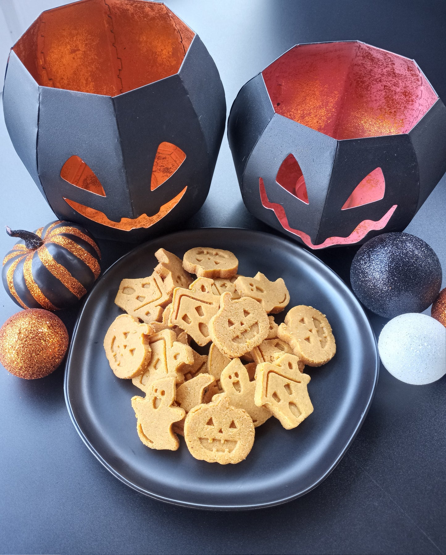 Grain Free PB & Pumpkin Spooky Biscuits
