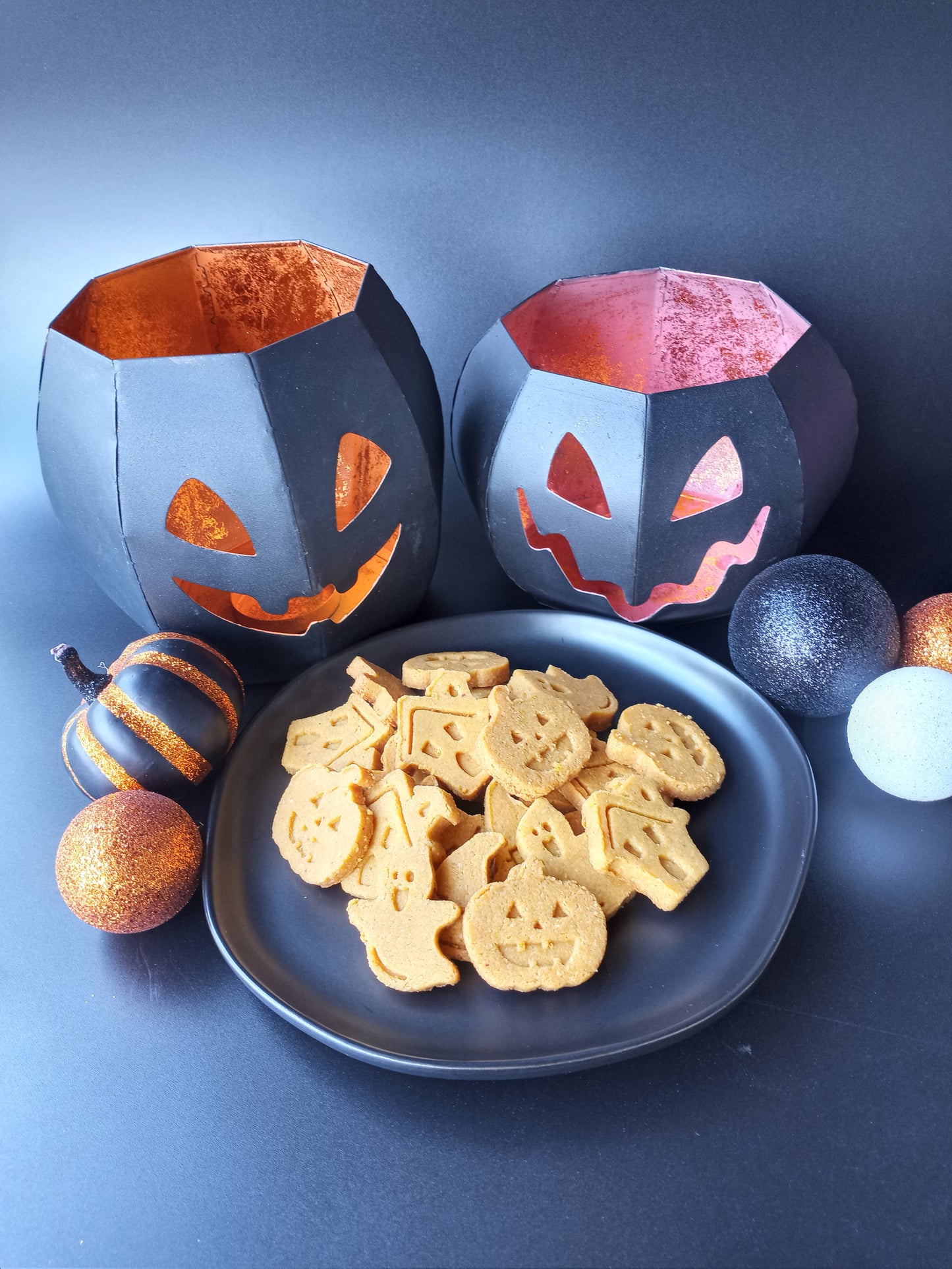 Grain Free PB & Pumpkin Spooky Biscuits