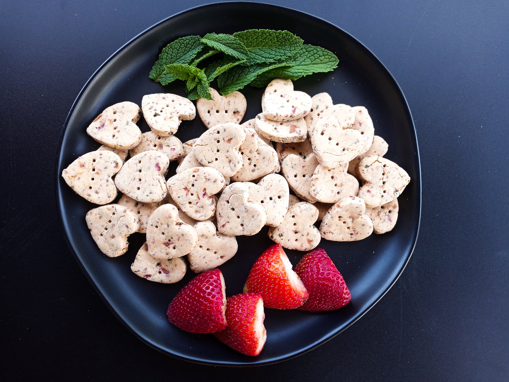Strawberry Mint Biscuits
