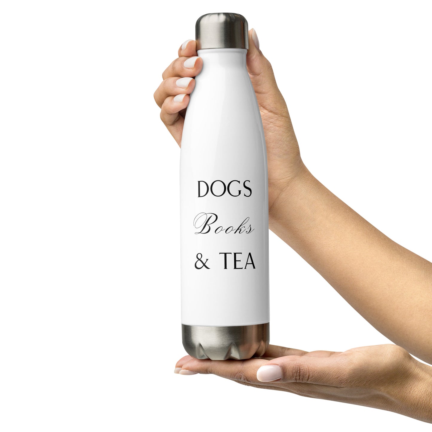 Dogs Books & Tea Stainless Steel Water Bottle