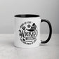 Wicked Witch and Her Pack of Dogs black and white mug