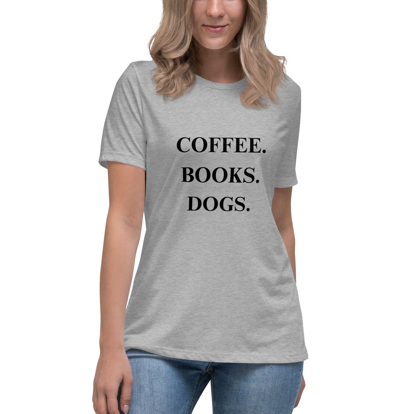 Coffee. Books. Dogs. Women's Relaxed T-Shirt