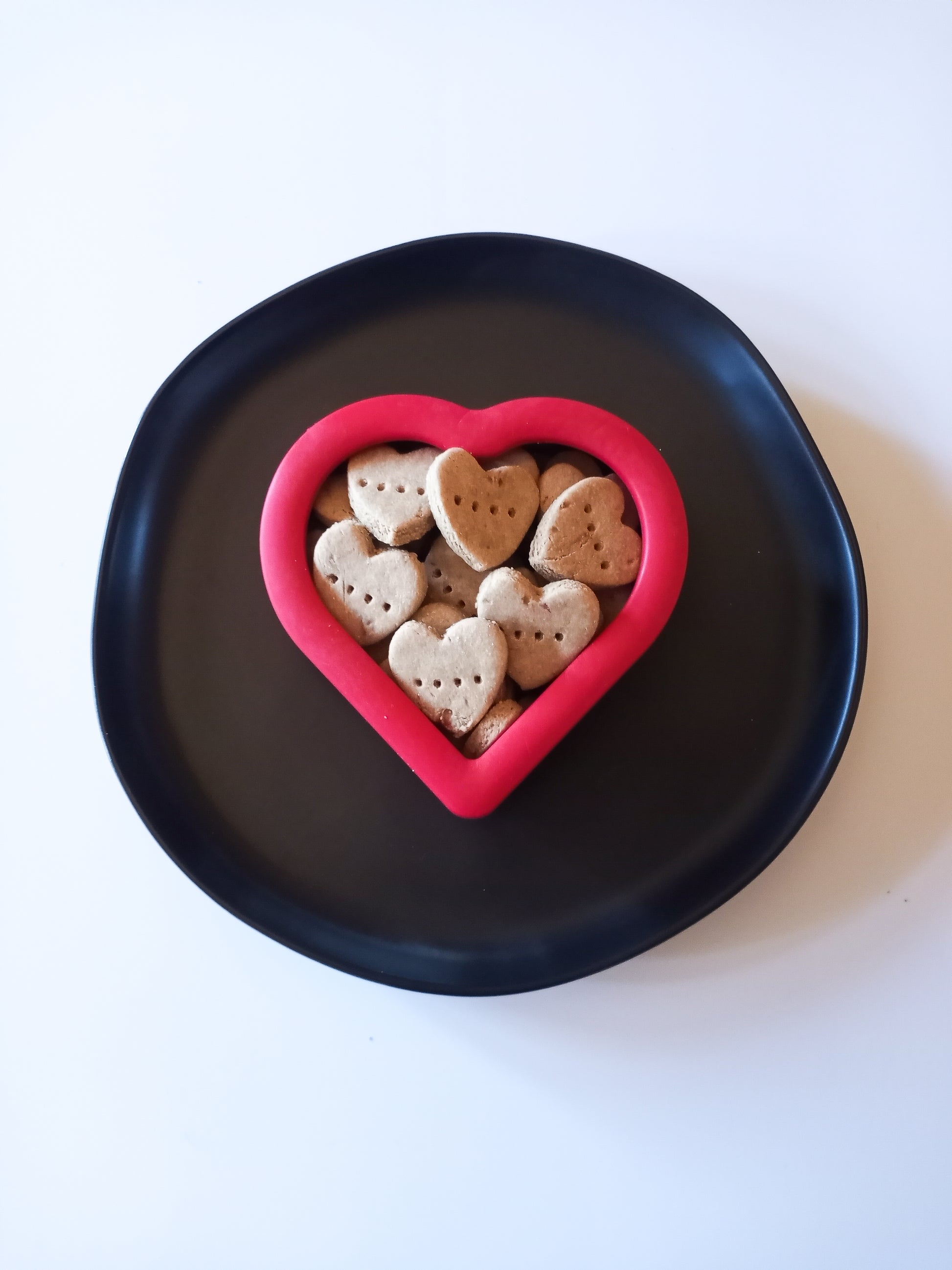 Strawberry & Oat Heart Shaped Biscuits made with gluten free oat flour, strawberries and banana.