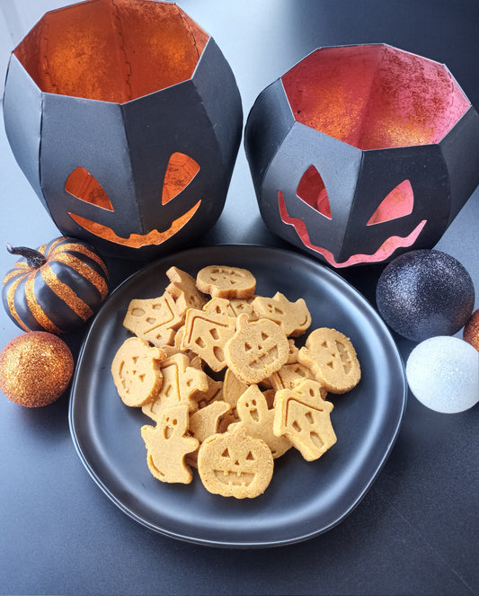 Grain Free PB & Pumpkin Spooky Biscuits